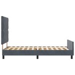 vidaXL Cadre de lit Gris foncé 100x200 cm Velours