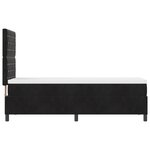 Lit Box Spring vidaXL avec Matelas et LED Noir 80x200 cm Velours