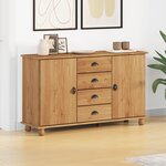 vidaXL Vitrine "ASKIM" 133 5x40x79 cm Bois de pin massif