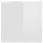 vidaXL Meuble TV Blanc brillant 120x30x30 cm Bois d’ingénierie