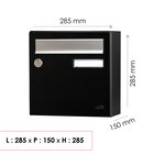 Boite aux lettre  Allure compact noir 9005M