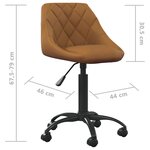 vidaXL Chaise de salle à manger Marron Velours