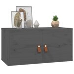 vidaXL Armoires murales 2 Pièces Gris 60x30x30 cm Bois de pin massif