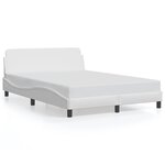 vidaXL Cadre de lit sans matelas blanc 140x190 cm similicuir
