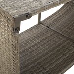 vidaXL Étagères de rangement 2 Pièces gris résine tressée
