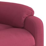 vidaXL Fauteuil de massage inclinable rouge bordeaux velours