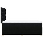 vidaXL Sommier à lattes de lit et matelas Noir 80x200 cm Tissu