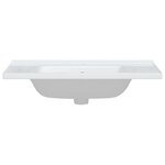 vidaXL Évier de salle de bain blanc rectangulaire céramique