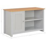 vidaXL Meuble TV Gris 95 x 39 x 58 cm