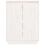 vidaXL Armoire à chaussures Blanc 60x35x80 cm Bois de pin massif