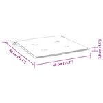 vidaXL Coussins de chaise de jardin lot de 2 rose 40x40x4 cm tissu