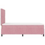 Lit à ressort vidaXL avec matelas et LED Rose 120x200 cm Velours