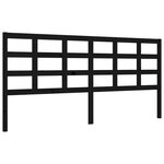 vidaXL Cadre de lit avec tête de lit noir 200x200 cm bois massif