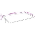 vidaXL Coussin de chaise longue à carreaux gris 186x58x4 cm