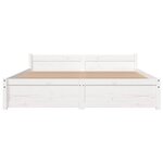 vidaXL Cadre de lit sans matelas blanc bois massif 150x200 cm