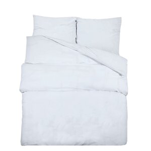 vidaXL Ensemble de housse de couette Blanc 135x200 cm Coton