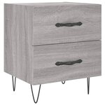 vidaXL Tables de chevet 2 Pièces sonoma gris 40x35x47 5 cm