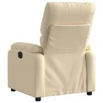 vidaXL Fauteuil inclinable Crème Tissu