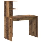 vidaXL Bureau avec rangement Bois ancien Bois d'ingénierie