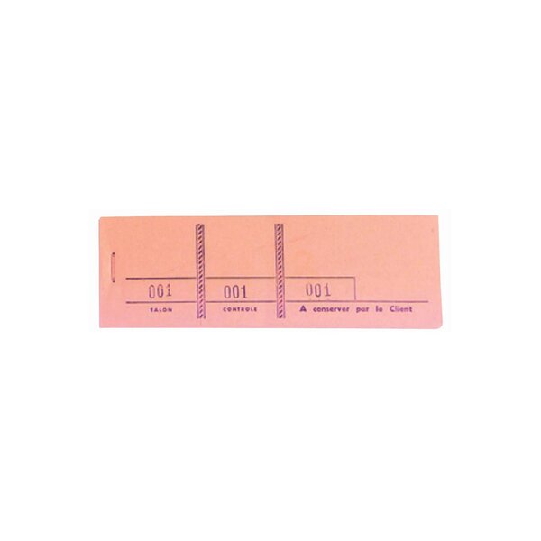 Bloc Passe-partout 100 Feuillets Numérotés De 3 Volets - Format 4 8x15 Cm - Rose - X 50 - Exacompta