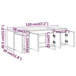 vidaXL Meuble TV Sonoma gris 120x30x40 5 cm Bois d'ingénierie