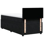 vidaXL Sommier à lattes de lit avec matelas Noir 90x200 cm Velours