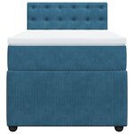 vidaXL Sommier à lattes de lit avec matelas bleu 100x200 cm