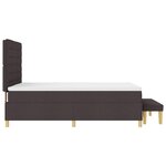 vidaXL Lit à ressort avec matelas et banc brun foncé 140x200 cm tissu