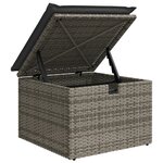 vidaXL Salon de jardin avec coussins 7 Pièces gris résine tressée