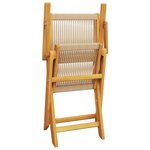 vidaXL Ensemble à manger de jardin 7Pièces beige polypropylène et bois