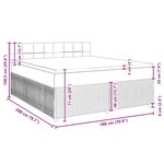 vidaXL Sommier à lattes de lit avec matelas Rose 180x200 cm Velours