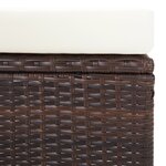 vidaXL Chaise inclinable de jardin avec coussins Résine tressée Marron