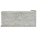 vidaXL Tables de chevet flottantes 2 Pièces Gris béton Bois d'ingénierie