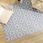 vidaXL Tapis d'extérieur Gris 160x230 cm PP