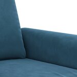 vidaXL Canapé à 3 places Bleu 180 cm Velours