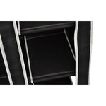 vidaXL Garde-robe en tissu 2 Pièces Noir
