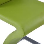 vidaXL Chaises à manger avec forme de zigzag lot de 2 vert similicuir