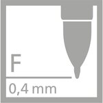 Stylo roller Palette avec mécanisme à pression - Largeur de trait F (0 4 mm) - Rouge STABILO