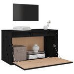 vidaXL Armoire murale Noir 60x30x35 cm Bois de pin massif