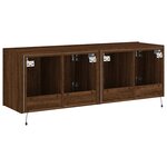 vidaXL Meubles TV muraux lumières LED 2 Pièces chêne marron 60x35x41 cm