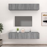 vidaXL Meubles TV 4 Pièces sonoma gris 80x30x30 cm bois d'ingénierie
