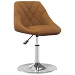 vidaXL Chaises à manger pivotantes lot de 4 Marron Velours
