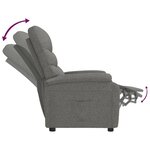 vidaXL Fauteuil inclinable Gris foncé Tissu