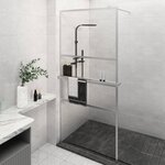 vidaXL Paroi de douche et étagère Chrome 80x195 cm Verre ESG&Aluminium
