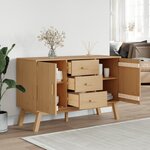 vidaXL Buffet OLDEN marron 114x43x73 5 cm bois massif de pin