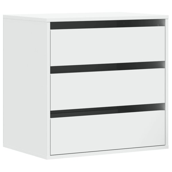 vidaXL Commode d'angle blanc 60x41x58 cm bois d'ingénierie
