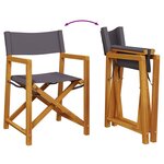 vidaXL Chaises pliables de jardin lot de 6 gris foncé tissu