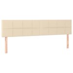 vidaXL Sommier à lattes de lit avec matelas Crème 200x200 cm Tissu