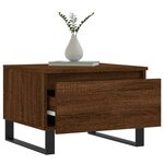 vidaXL Table basse chêne marron 50x46x35 cm bois d'ingénierie