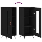 vidaXL Buffet Noir 34 5x34x90 cm Bois d'ingénierie